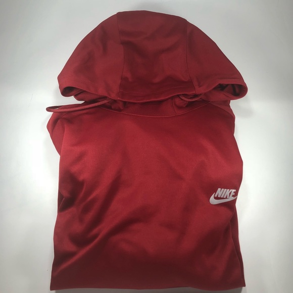 Nike Mens Red & White Pullover Hoodie - Picture 6 of 7